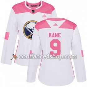 Adidas Maillot de Hockey Buffalo Sabres Evander Kane 9 2017-2018 Blanc Rose Fashion Authentic - Femme